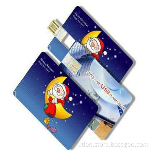 Aluminum Card USB Flash Drive 2.0 with 1 to 32GB Memory Capacity and Q-man Design Free Logo